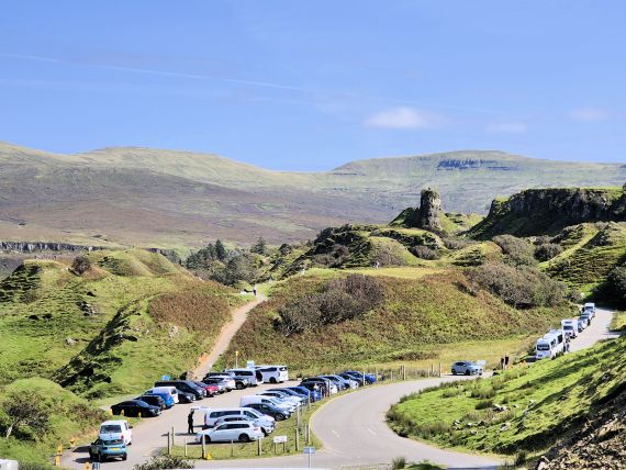 The Fairy Glen is on the west side of the Trotternish ridge near to Uig.